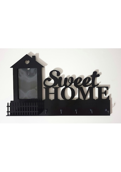 Fotoğraf Çerçeveli,Ahşap,Sweet Home Anahtar Askılığı