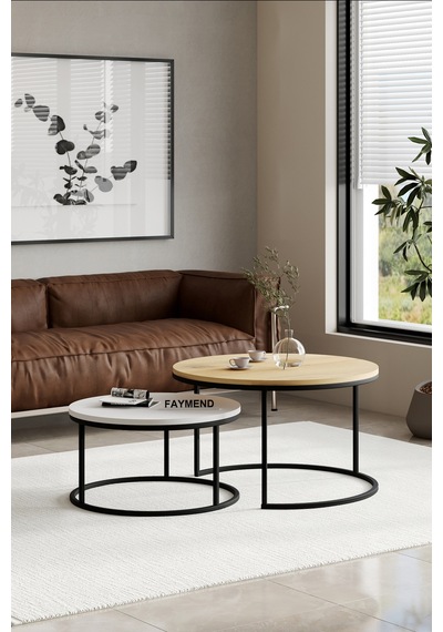 Faymend Prime 2'li Orta Sehpa 'siyah Beyaz Rivoli' 70x58 Siyah-rivoli-beyaz Faymend Prime 2'li Orta Sehpa 'siyah Beyaz Rivoli' 70x58 Siyah-rivoli-beyaz