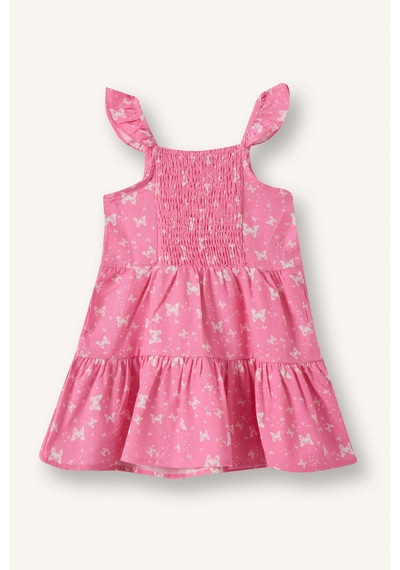 Defacto %100 Pamuk Askılı Poplin Elbise Kız Bebek H8453a526hspn160 Pembe-pn160