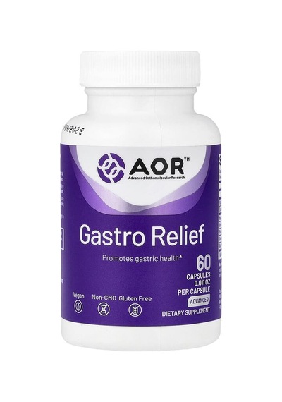 Advanced Orthomolecular Research Aor, Gastro Relief, 60 Capsules