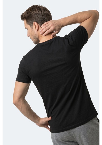 Slazenger Rıvaldo T Erkek Siyah Tişört