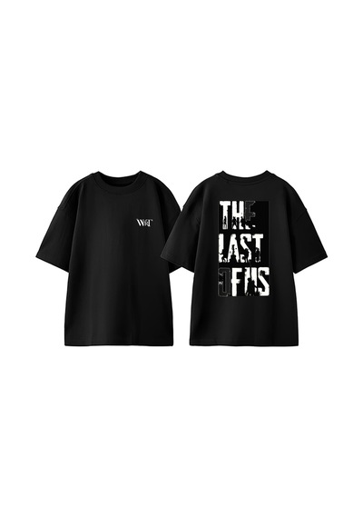 Thewert The Last Of Us 2 Tasarım Sırt Baskılı Pamuk Siyah Oversize T-shirt
