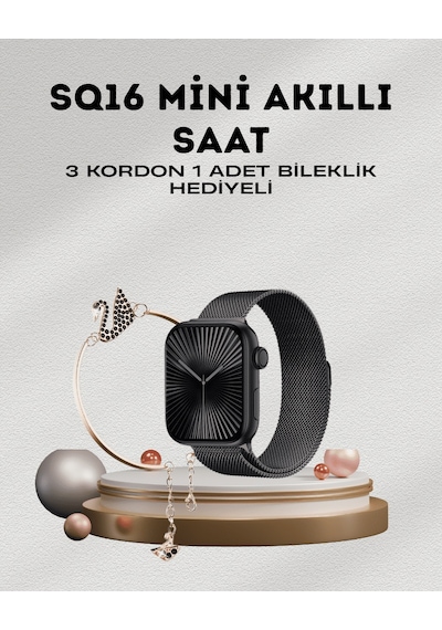 Sq-16 Mini Series 10 Dokunmatik Akıllı Saat Ritmi, Spo2, Uyku Takibi - Lisinya