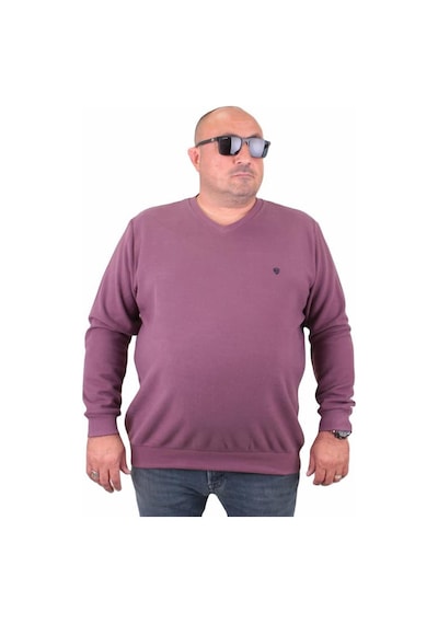 Starbattal Büyük Beden Selanik V Yaka Classic Sweat 23201 Eflatun-Eflatun