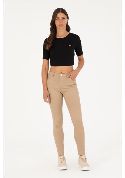 U.S. Polo Assn. Kadın Siyah Bisiklet Yaka Crop Tişört 50281813-VR046 U.S. Polo Assn. Kadın Siyah Bisiklet Yaka Crop Tişört 50281813-VR046