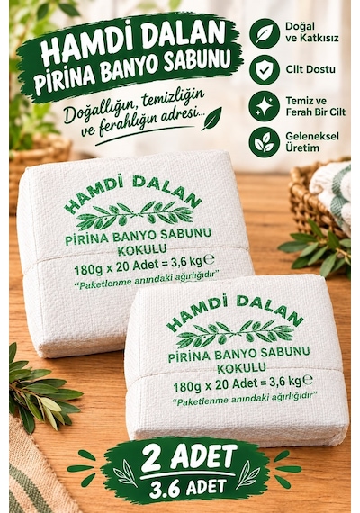 Dalan Antik Pirina Banyo Kokulu Torba Sabun 3,6 Kg X 2 Çuval Zeytinyağı
