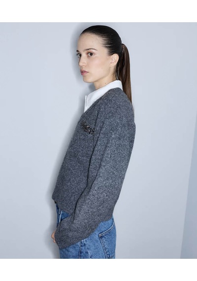İpekyol Poplin Mix Çift Parça Antrasit Kadın Kazak Iw6260050148