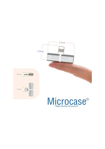 Microcase Apple Uyumlu iPhone Lightning 2In1 Şarj ve Kulaklık Çevirici Ikd101