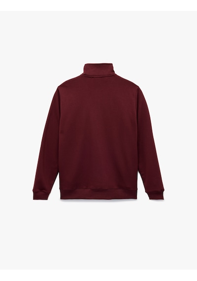 Koton Uzun Kollu Şardonlu Basic Yarım Fermuarlı Sweatshirt Bordo 6wam70016mk Bordo