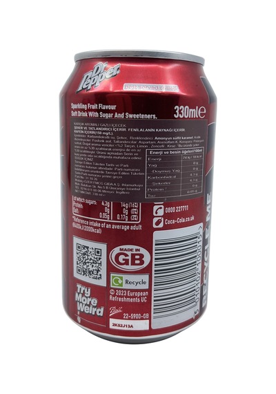 Dr Pepper Karışık Aromalı Gazlı İçecek 330 Ml 2 Adet