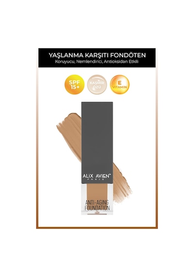 Alix Avien Vitamin İçeren Nemlendirici SPF15+ Fondöten  Foundation 511 Deep Honey