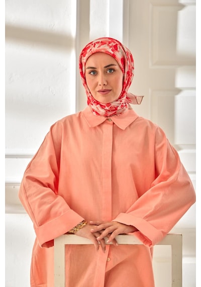 Silk Home Velora Eşarp 161001-39 Taş, Ekru, Somon, Narçiçeği