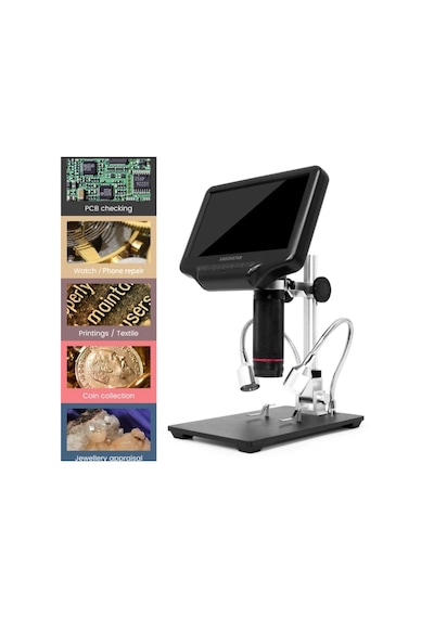Dijital 4mp Hdmı/usb 3d 7 İnc Ekran Dijital Mikroskop Kumandalı Lehimleme Tamir Hassas Görüntü Büyüteç Mikroskop