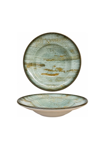 Büyük Çukur Tabak / Çorba / Makarna / Sulu Yemek Tabağı 24 Cm 400 Cc Bonna Madera Mint Gourmet Soup
