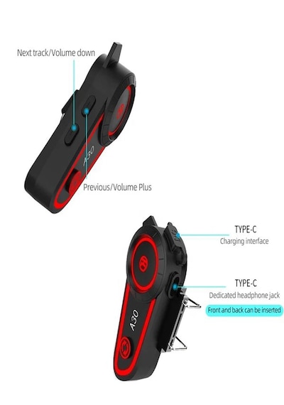 Deanb A030 Ip7 Su Geçirmez Rgb Wireless İnterkom Motor Motosiklet Stereo