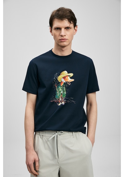 Lufian Duck Modern Grafik T- Shirt Lacivert Lacivert 111020292100200 Lacivert