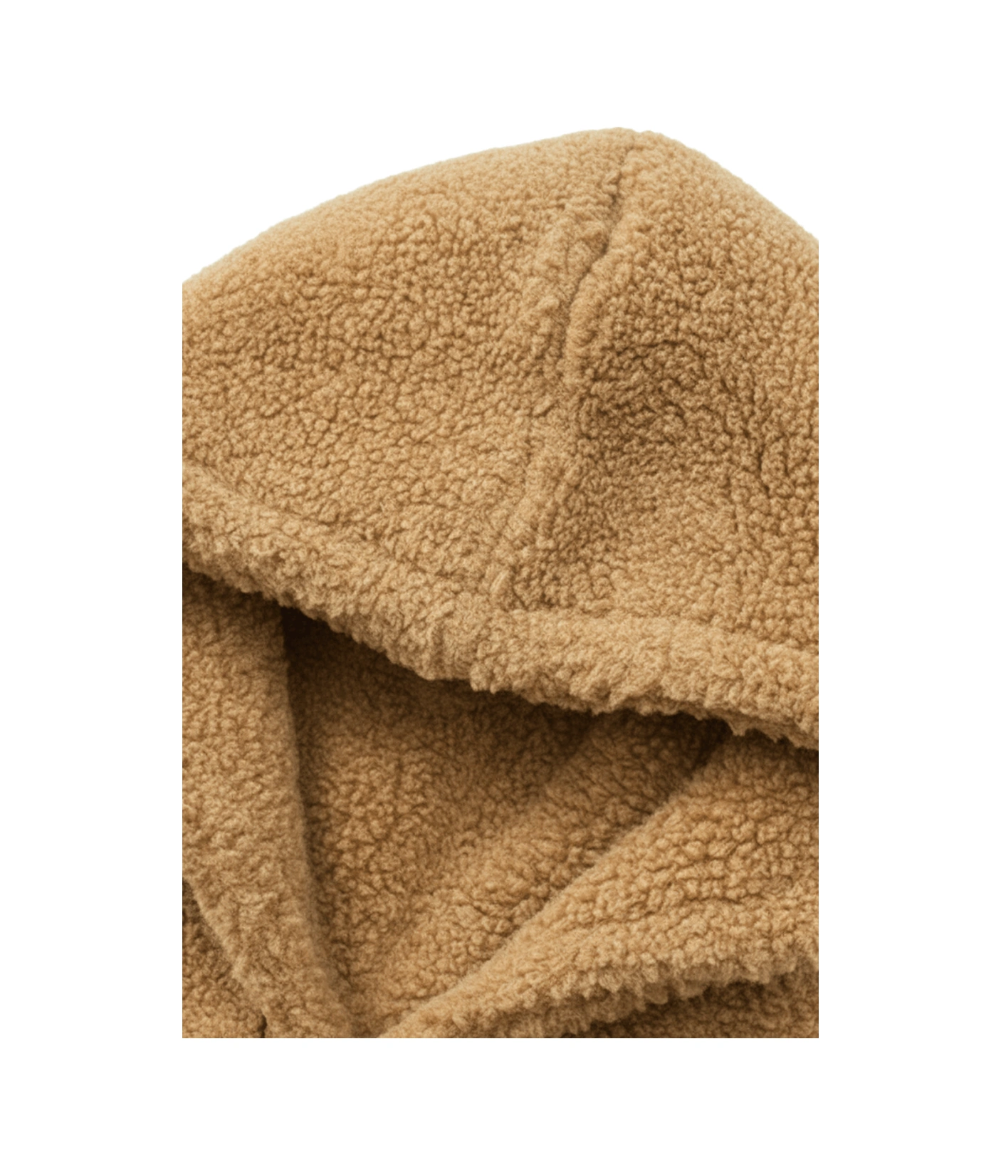 Genius Store Genıus Store Erkek Kapüşonlu Polar Sherpa Kuzu Kumaş İçi Şardonlu Kapüşonlu Sweatshırt Sherpa-kap Bej
