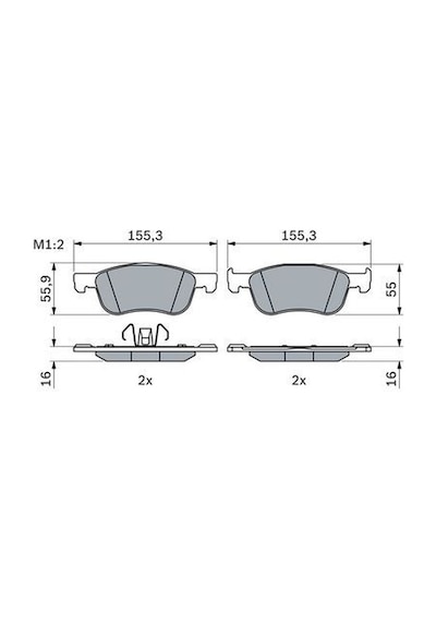 Ford Fiesta 1.1 2017-2019 Bosch Ön Balata 22748