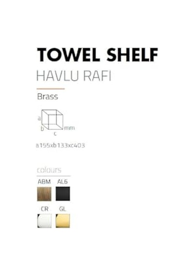 Havlu Rafı Antik Renk 155x133x403 Mm Çok Renkli