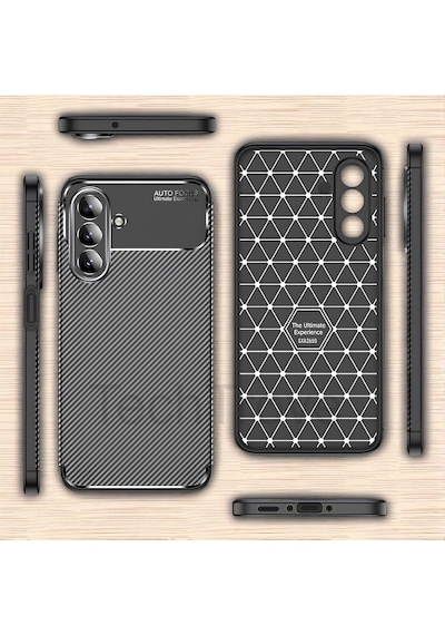 Samsung Uyumlu Galaxy S25 Ultra Kılıf Kamera Korumalı Darbe Emici Karbon Fiber Desenli Kapak