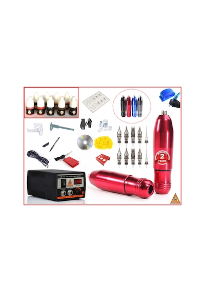 XLine Tattoo XL 5340B Hybrid Tattoo Pen Kalıcı MabuchiMakyaj Makinesi Seti