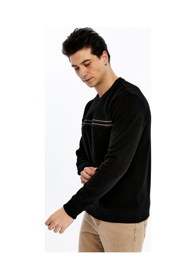 AR-MA Arma Erkek Regular Fit Selanik Kumaş Çizgi Baskılı Bisiklet Yaka Kazak %65 Pamuk %35 Polyester K30124697702 Siyah AR-MA Arma Erkek Regular Fit Selanik Kumaş Çizgi Baskılı Bisiklet Yaka Kazak %65 Pamuk %35 Polyester K30124697702 Siyah