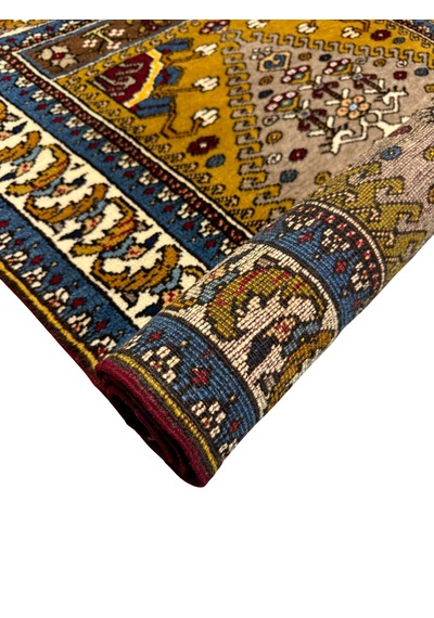 El Dokuma Sıfır Yahyalı Halısı 96x140 Kök Boya %100 Yün Halı Renkli