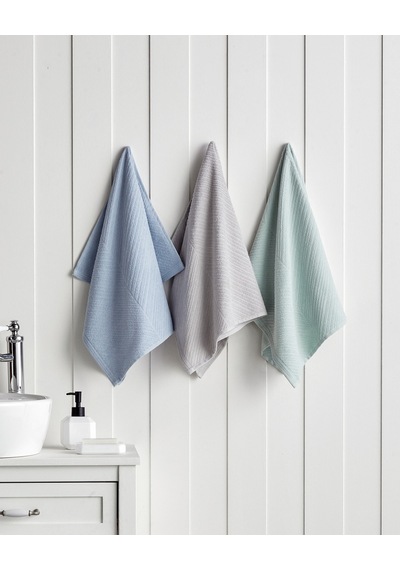 English Home Twill Pamuk Yüz Havlusu 50x70 Cm Açık Mavi Açık Mavi