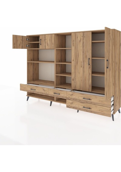 Hyperion Dolap 12 Raflı 4 Çekmeceli 4 Kapaklı 220x44x163 Çam-çam Atlas Çam - Atlas Çam Hyperion Dolap 12 Raflı 4 Çekmeceli 4 Kapaklı 220x44x163 Çam-çam Atlas Çam - Atlas Çam