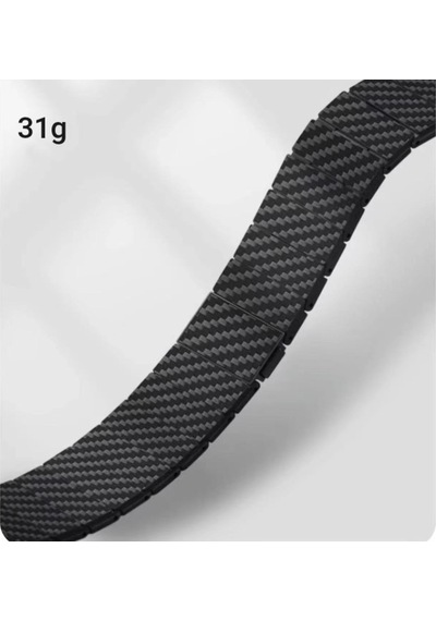 Apple Uyumlu Watch 44mm Zore Krd-90 600d Karbon Fiber Kordon