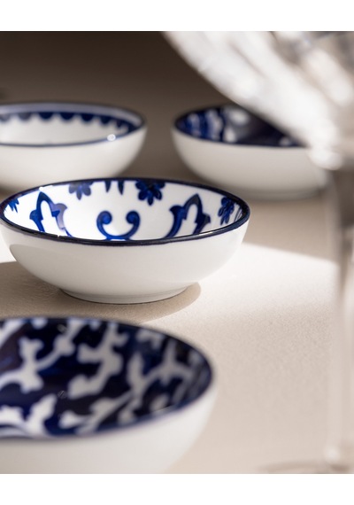 Reve Bleu Vista Mini Kase Seti - Mavi/beyaz - 9 Cm 8684427358634 Çok Renkli