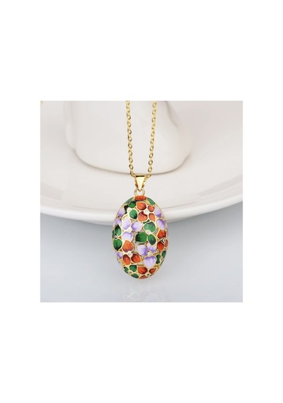 Glaze Flover El Yapımı Emaye 925 Ayar Gümüş & Altın Kaplama Özel Tasarım Zirkon Taşlı Çiçekli Kolye Turkuaz
