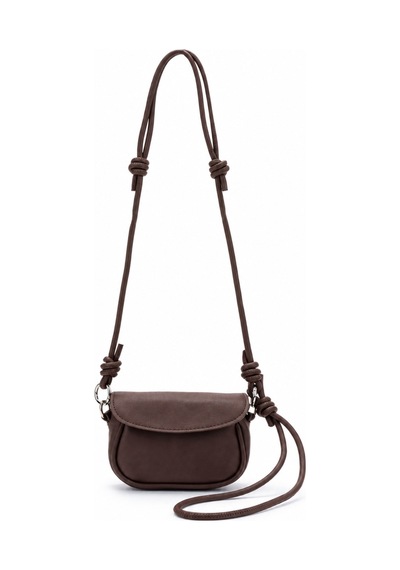Nura Collection Kadın Mini Kapaklı Çapraz Çanta - Kahve Kahverengi - 925656893 Kahverengi