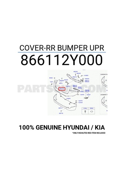Hyundai İx35 Arka Tampon Üst Bakaliti 2010-15 İthal 866112y000