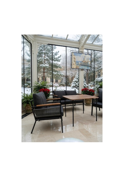 Mygusi Beta Serisi 60x90 Masalı Modern İp Örgü Detaylı, Bahçe Mobilyası, Balkon Takımı - 2+1+1 Antrasit Mygusi Beta Serisi 60x90 Masalı Modern İp Örgü Detaylı, Bahçe Mobilyası, Balkon Takımı - 2+1+1 Antrasit