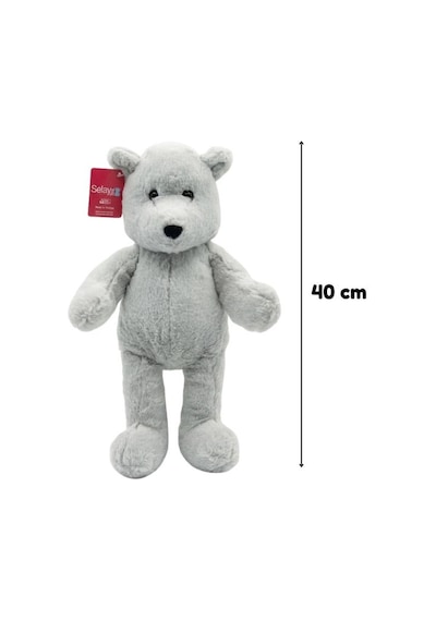 Selay Toys Pelüş Nordik Gri Ayıcık 40 Cm 1109