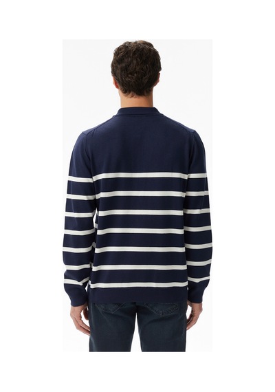 Nautica Erkek Lacivert Regular Fit Kazak Çizgili S57231t Lacivert