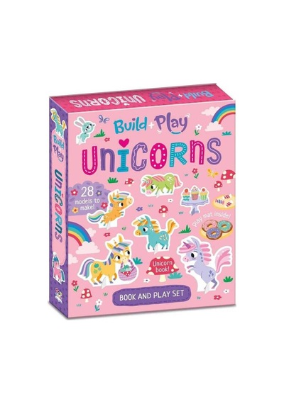 Imagine That Build And Play - Unicorns Book And Play Set