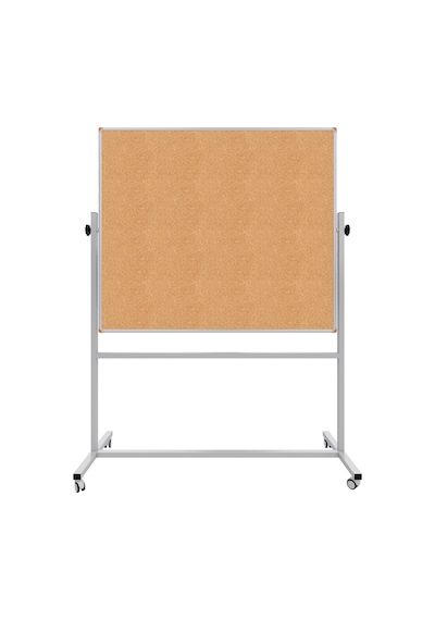 Panda 120 x 200 CM Çift Taraflı 360 Dönerli Tekerlekli Mobil Mantar Pano - pan178