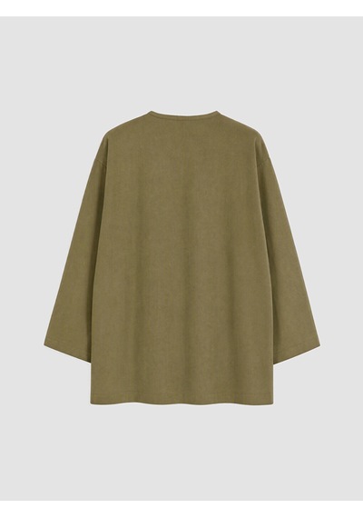 Lcw Modest Haki Kruvaze Yaka Bağcıklı Kadın Kimono