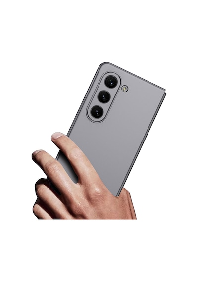 Samsung Uyumlu Galaxy Z Fold 5 Kılıf Zore Sert Kıpta Kapak Gri