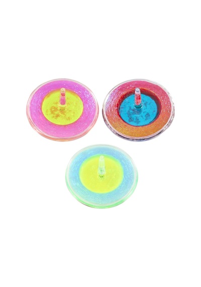 Stress Giderici Duyusal Fidget Simli Sıvılı Renkli Plastik Topaç - 1 Adet