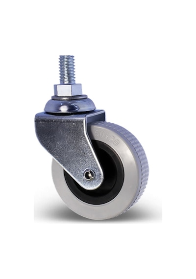10mm Vidalı Sandalye Tekeri Koltuk Ve Sehpa Tekeri 50mm Krom Gri 10mm Vidalı
