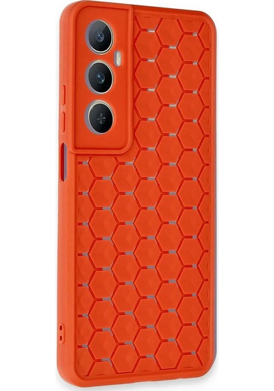 Uryport Realme C65 Kılıf Petek Silikon Kapak - Kırmızı