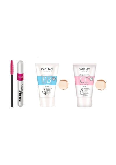Farmasi Double Lash Extend Çift Etkili Maskara O1 Cc Krem Ve 01