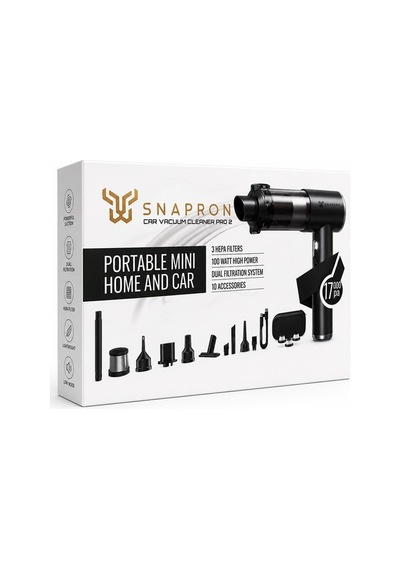 Snapron Snv-3001 100w 17000pa Şarjlı Mini Araç Ve Ev Süpürgesi + Eva Taşıma Çantalı Çok Fonksiyonlu Set