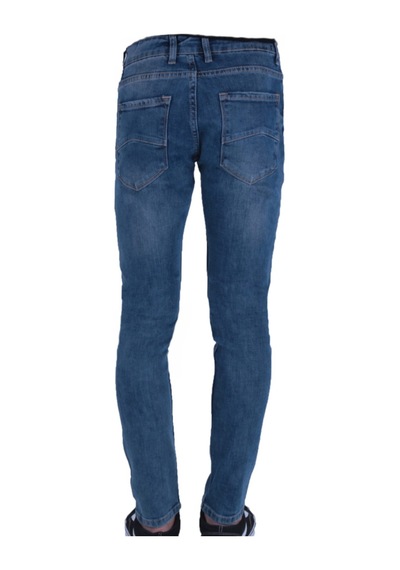 Erkek Mavi Denim Normal Bel Jean Mavi