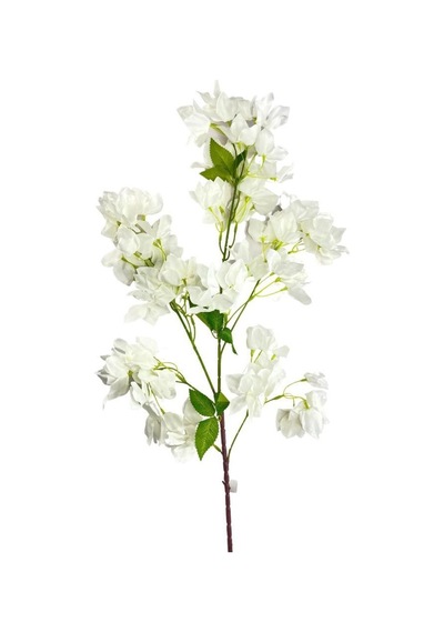 Yapay Çiçek Begonvil Çiçeği Beyaz Uzun Dallı Sarkan Çiçek 110Cm