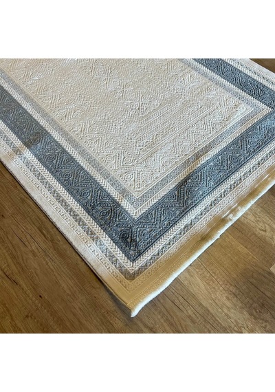 Hoom Rugs Valeria 1074 Gri Mikrofiber Tozumaz Modern Halı Gri