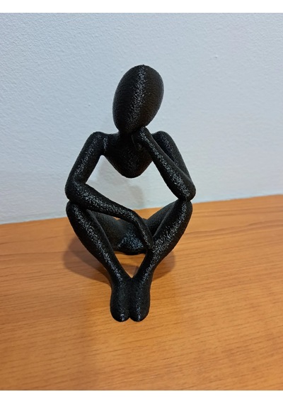 Meditasyon Düşünceli Fiğür Mini Heykelcik Siyah Renk